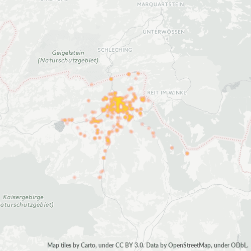 Heatmap für postleitzahl 6345