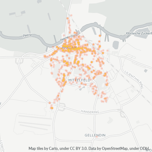 Heatmap für plz 17389