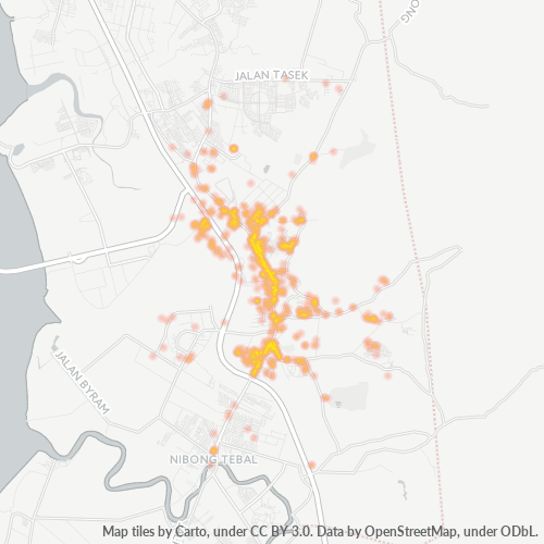 14200 Heatmap Ketumpatan Perniagaan
