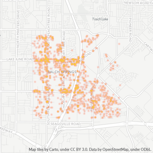 75180 Business Density Heatmap
