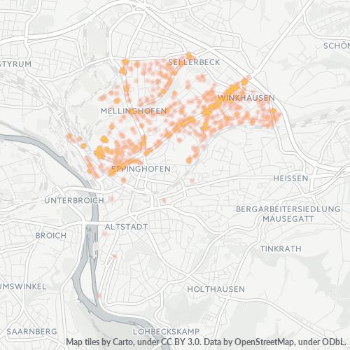 Heatmap für plz 45473