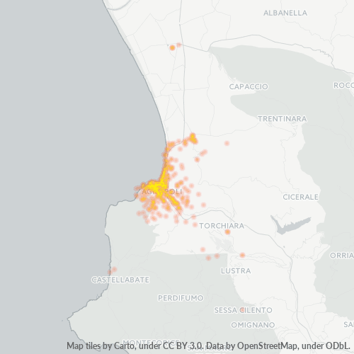 84043 Mappa di concentrazione per la densità di aziende