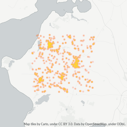 7860 Heatmap over forretningstæthed