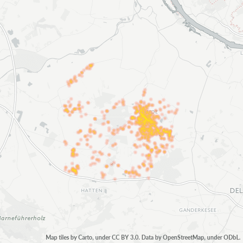 Heatmap für plz 27798
