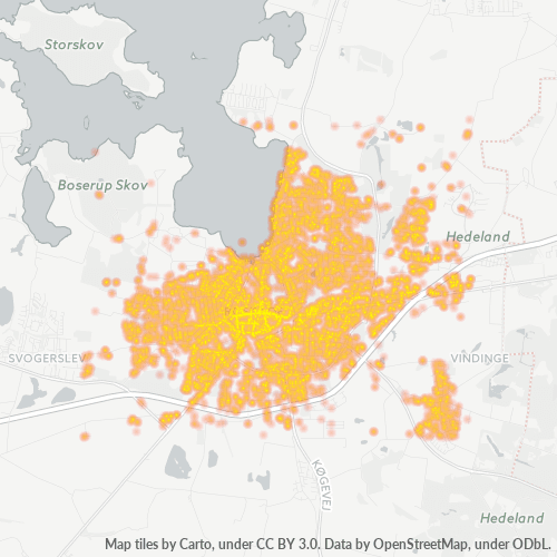 4000 Heatmap over forretningstæthed