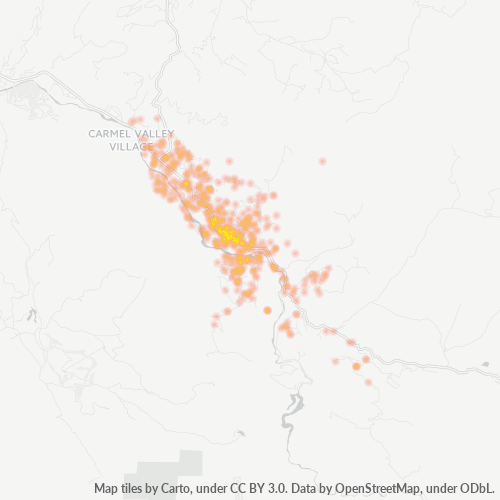 93924 Business Density Heatmap
