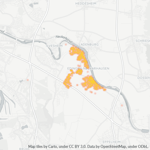 Heatmap für plz 68535