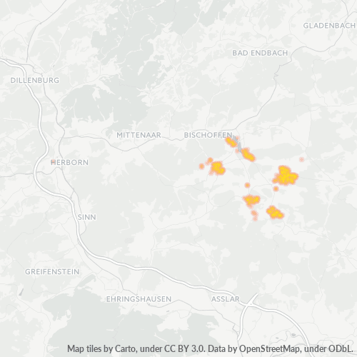 Heatmap für plz 35644