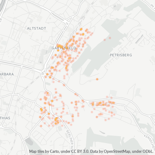 Heatmap für plz 54295