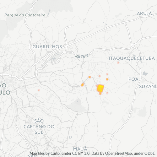 08410-000 Mapa de calor de densidad empresarial