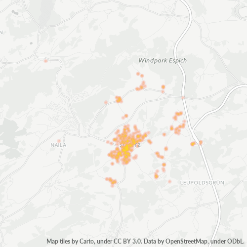 Heatmap für plz 95152