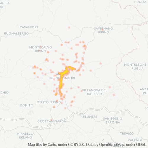 Mappa di calore per cap 83031