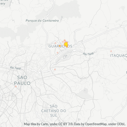 07197-000 Mapa de calor de densidad empresarial