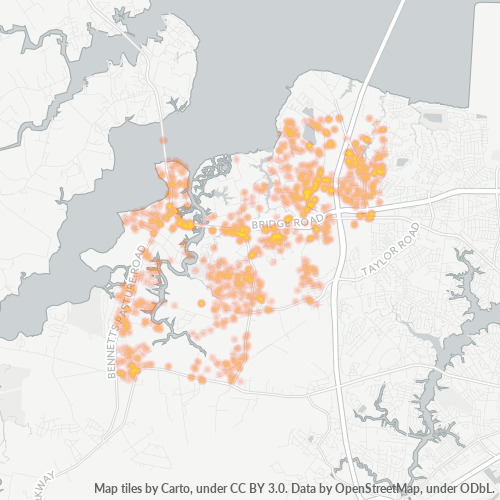 23435 Business Density Heatmap