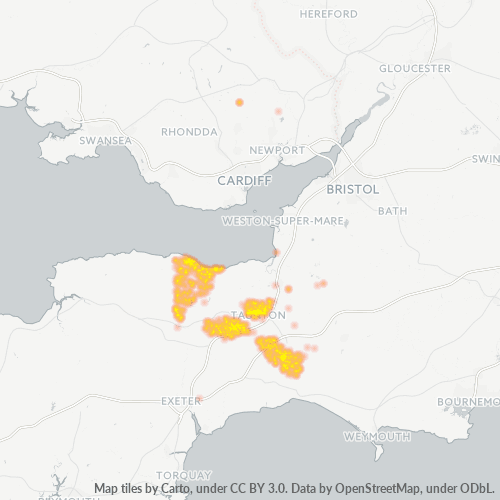TA2 Business Density Heatmap