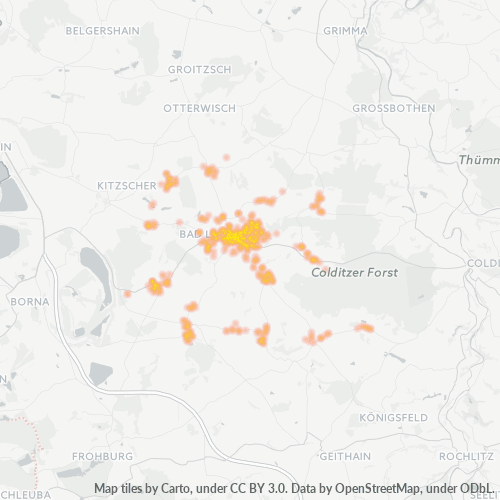 Heatmap für plz 04651