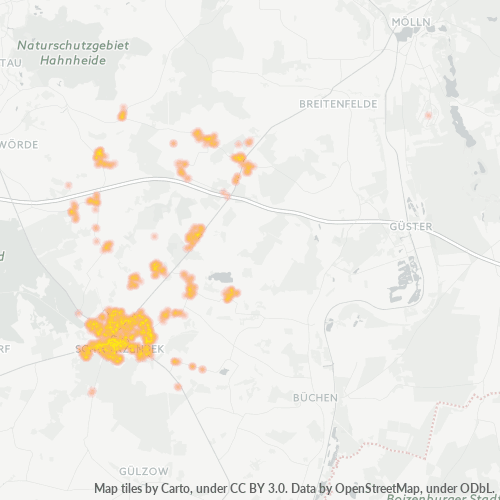 Heatmap für plz 21493