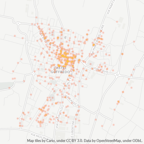 46042 Mappa di concentrazione per la densità di aziende