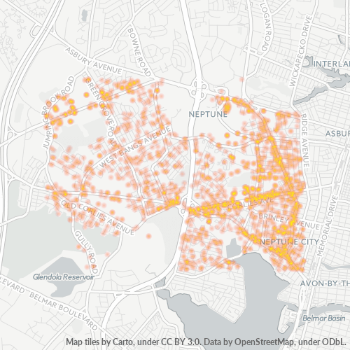 07753 Business Density Heatmap