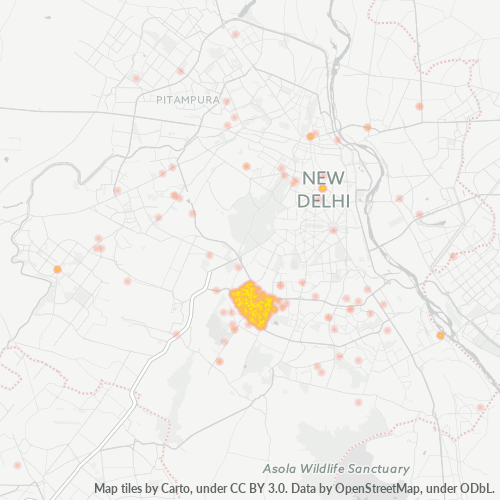 110022 Business Density Heatmap