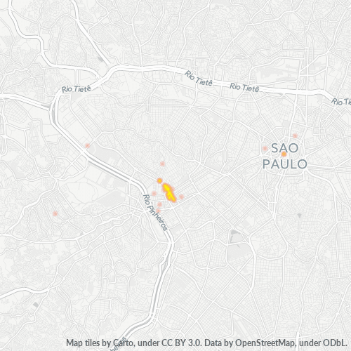 05421-000 Mapa de calor de densidad empresarial