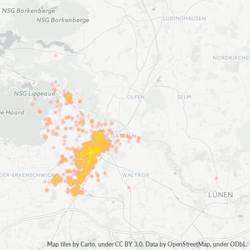 Heatmap für plz 45711