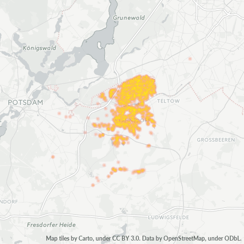 Heatmap für plz 14532