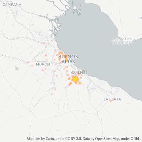 1881 Mapa de calor de densidad empresarial