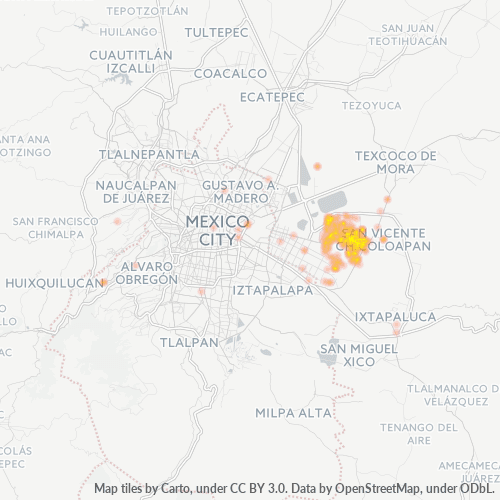 56330 Mapa de calor de densidad empresarial