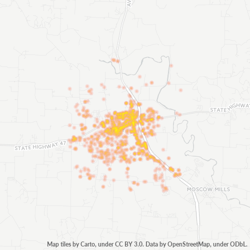 63379 Business Density Heatmap