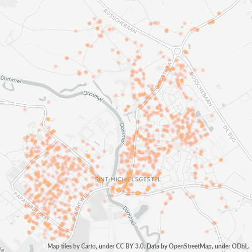 Heatmap voor postcode 5271