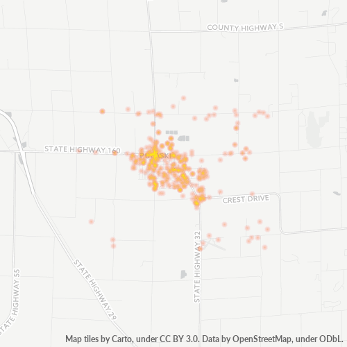 54162 Business Density Heatmap