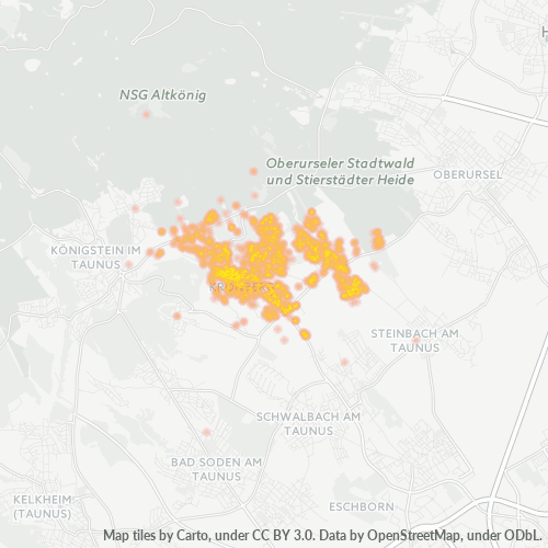 Heatmap für plz 61476
