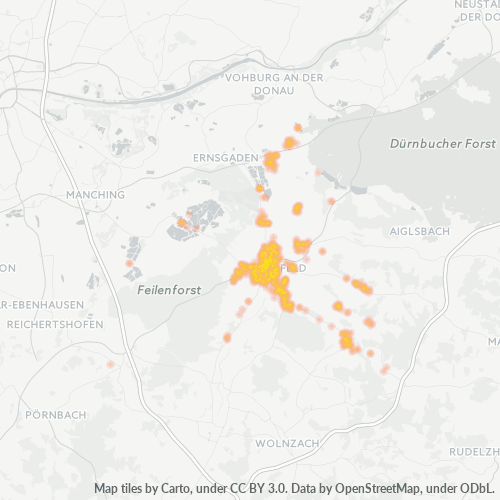 Heatmap für plz 85290