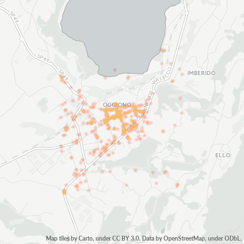 23848 Mappa di concentrazione per la densità di aziende