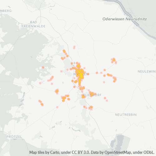 Heatmap für plz 16269