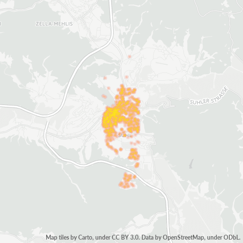 Heatmap für plz 98527