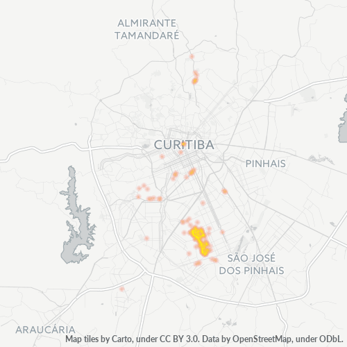 81720-000 Mapa de calor de densidad empresarial
