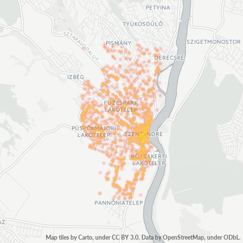 2000 Vállalati sűrűségi térkép