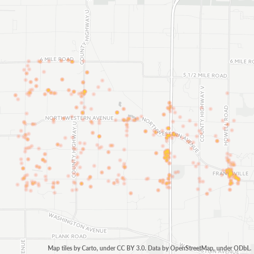 53126 Business Density Heatmap