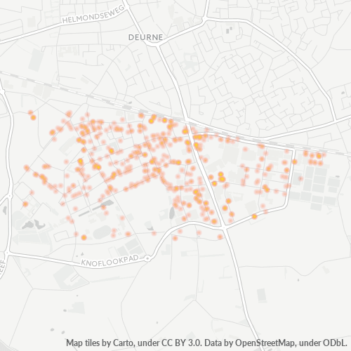 Heatmap voor postcode 5753