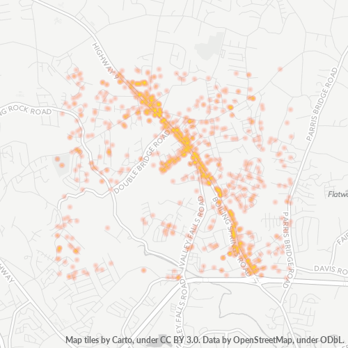 29316 Business Density Heatmap