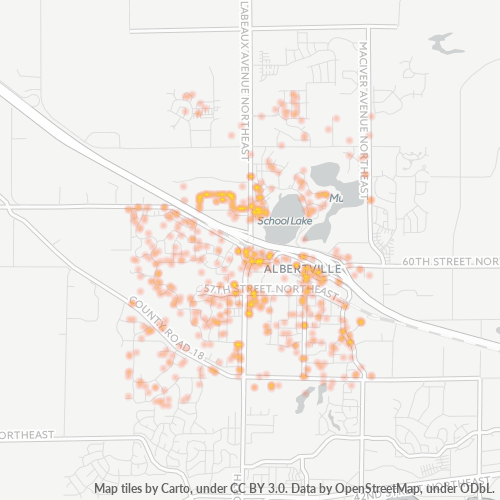 55301 Business Density Heatmap
