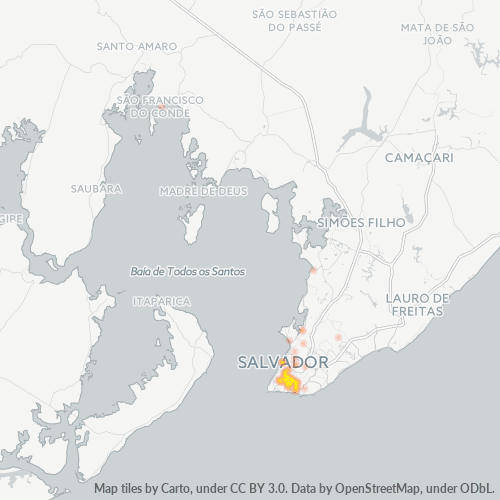 40230-000 Mapa de calor de densidad empresarial