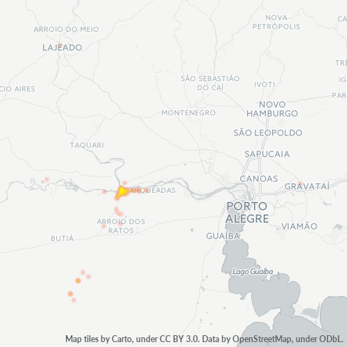 96700-000 Mapa de calor de densidad empresarial