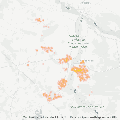 Heatmap für plz 38536