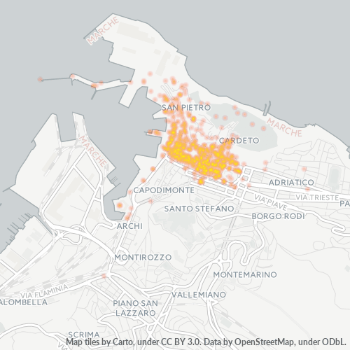 Mappa di calore per cap 60121