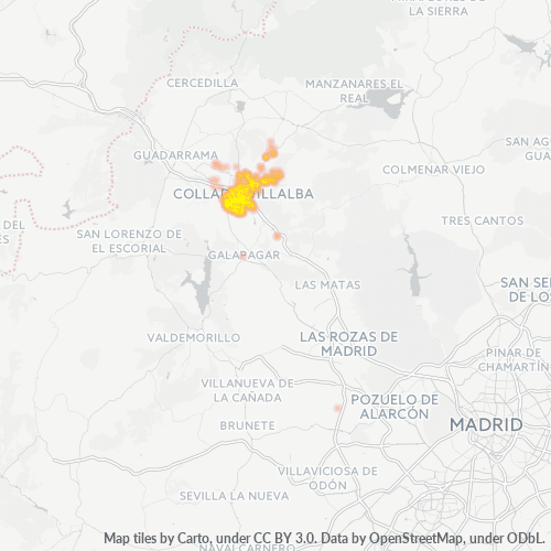 28400 Mapa de calor de densidad empresarial