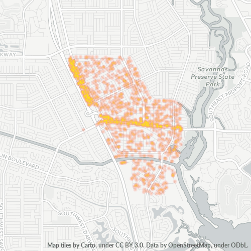34984 Business Density Heatmap