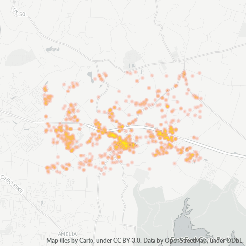 45103 Business Density Heatmap